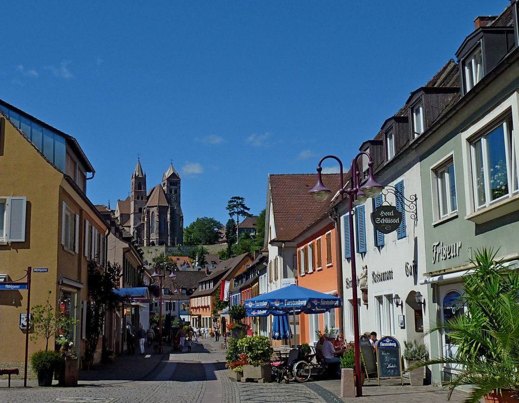 Breisach, die Neutorstrae ist Fugngerzone, Aug.2011