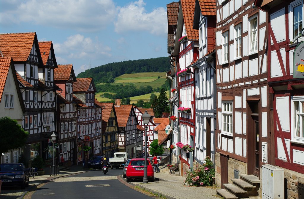 Spangenberg, Fachwerkhuser in der Neustadtstrae (05.07.2009)