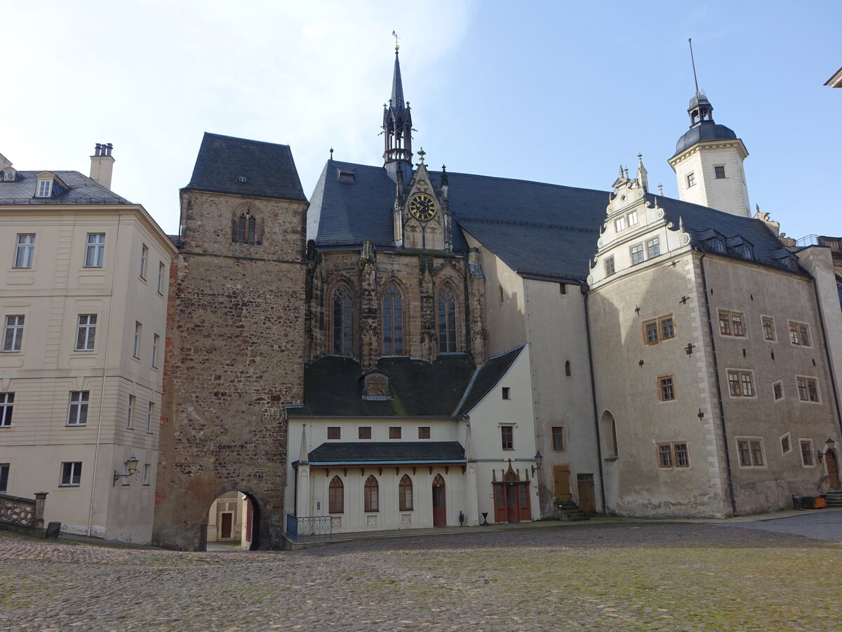 Altenburg, Schlosskirche St. Georg, erbaut von 1404 bis 1414 (31.03.2024)