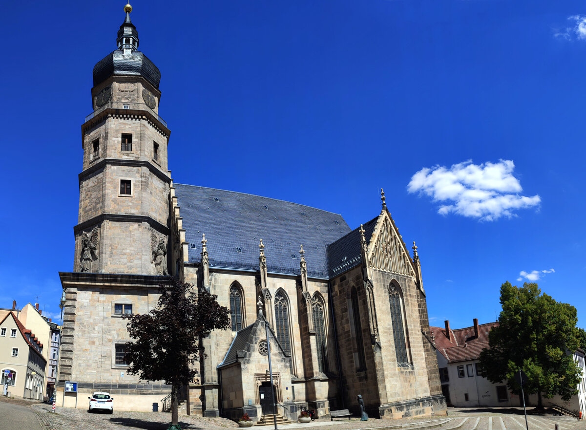 Altenburg in Th�ringen, St.Bartholom�i ist die �lteste Kirche der Stadt. 'Detailansicht der �lteste Kirche, Foto 07.08.22