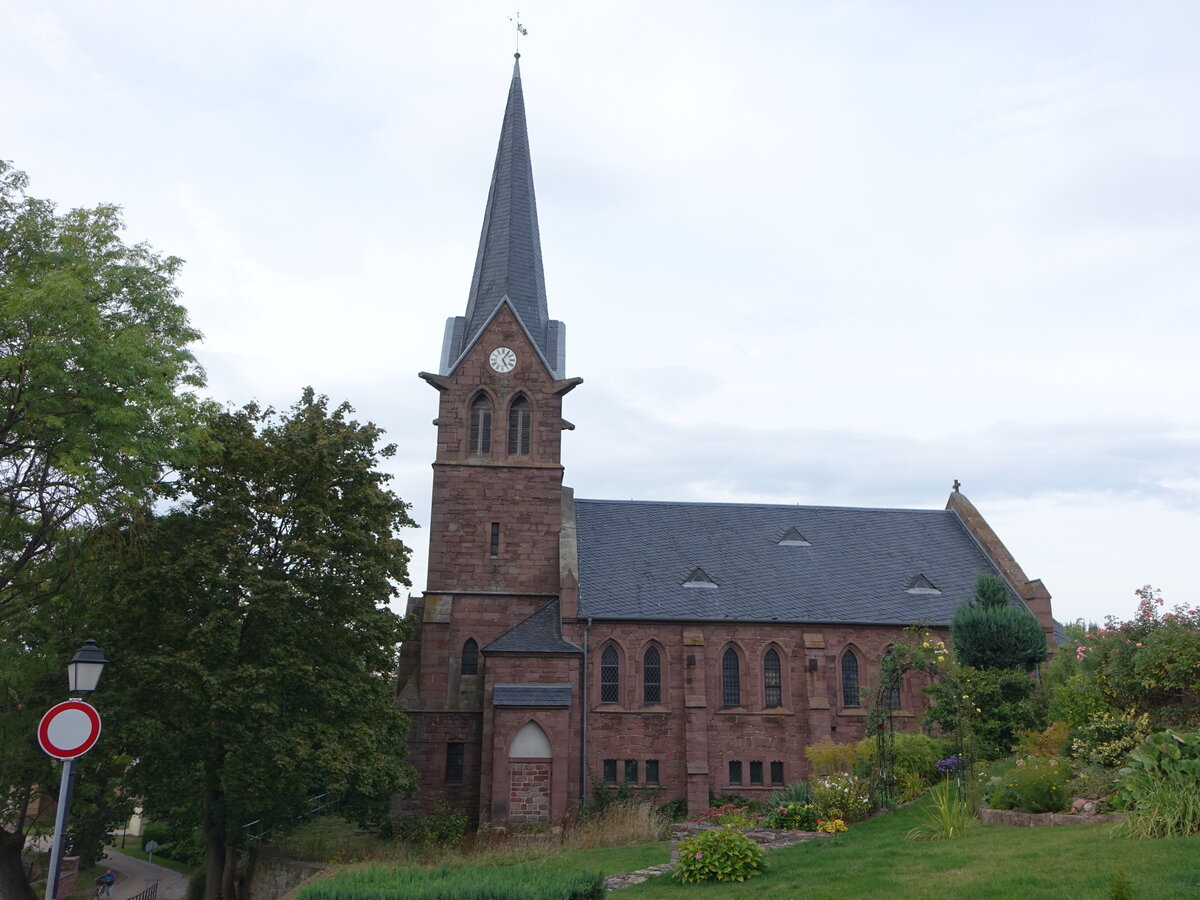 Annarode, evangelische Pfarrkirche St. Anna, erbaut von 1890 bis 1893 (23.09.2024)