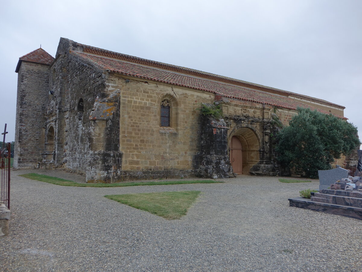 Bassoues, Basilika Saint-Fris, erbaut im 11. Jahrhundert (28.07.2018)