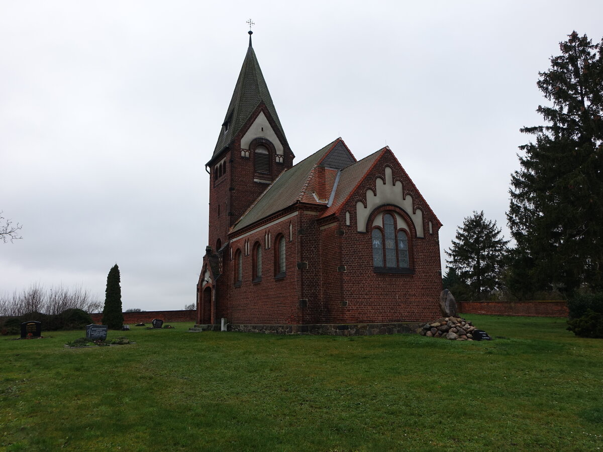 Brambach, evangelische Kirche, erbaut von 1904 bis 1905 (08.12.2024)