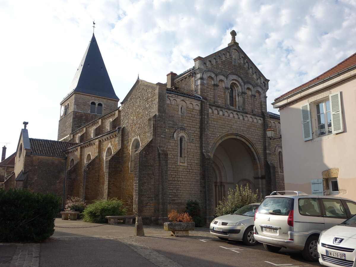 Buxy, Pfarrkirche St. Germain, erbaut im 12. Jahrhundert (01.08.2018)