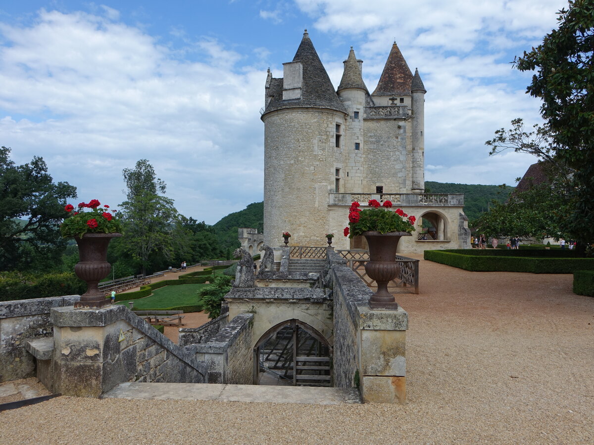 Castelnaud-la-Chapelle, Schloss Les Milandes, erbaut ab 1489 durch den Graf Franois de Caumon (22.07.2018)