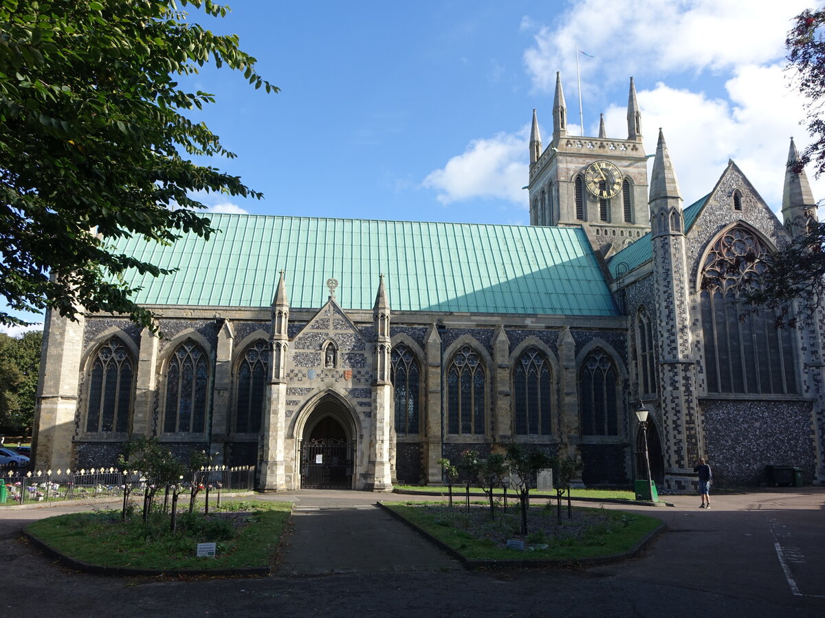 Great Yarmouth, Kathedrale St. Nicholas, erbaut bis 1119 (13.09.2024)