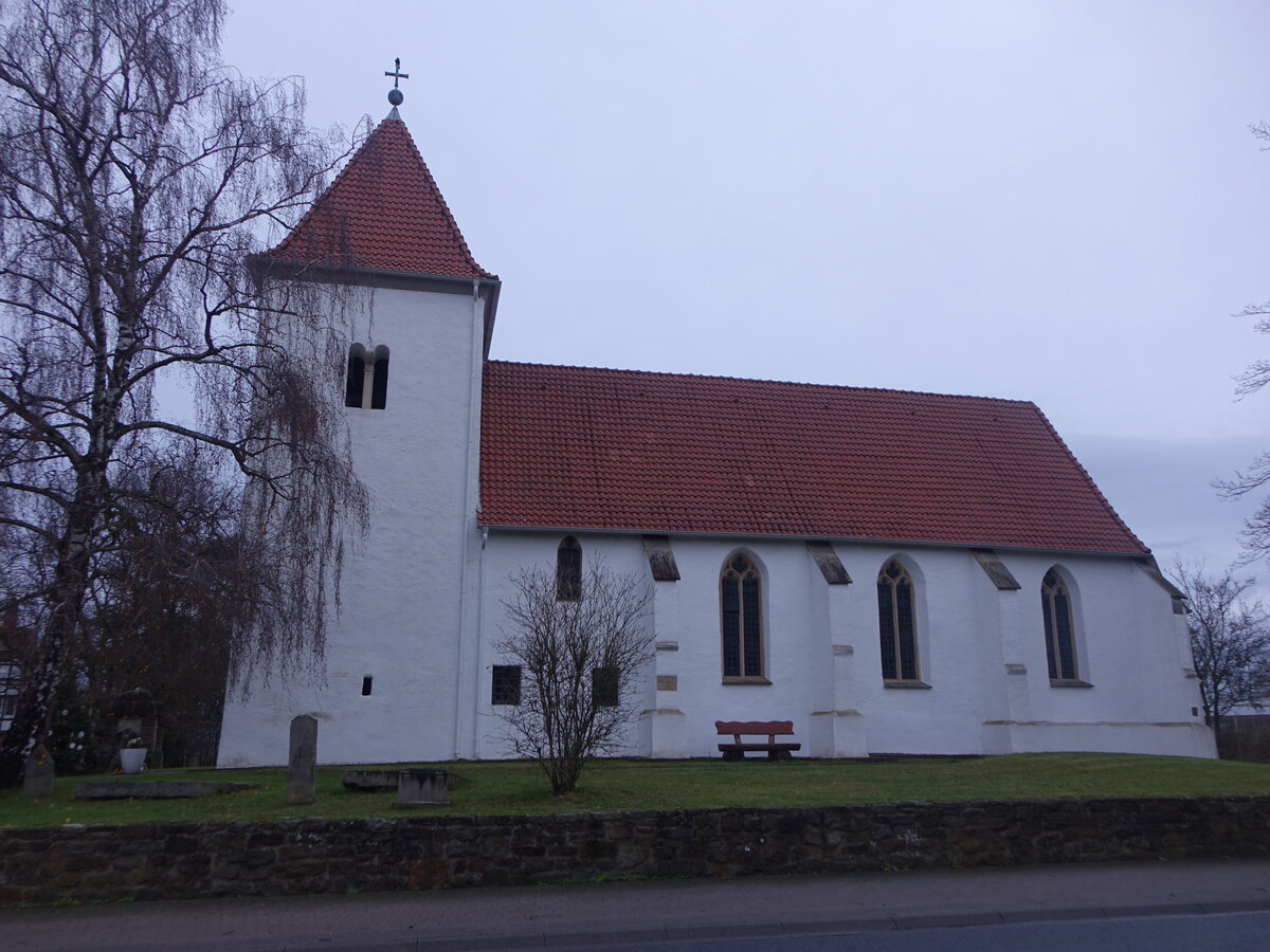 Holtrup, evangelische Kirche, erbaut im 16. Jahrhundert (09.12.2025)