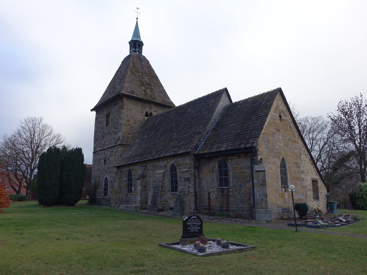 H�lsede, evangelische St. �gidien Kirche, erbaut im 15. Jahrhundert (06.12.2025)