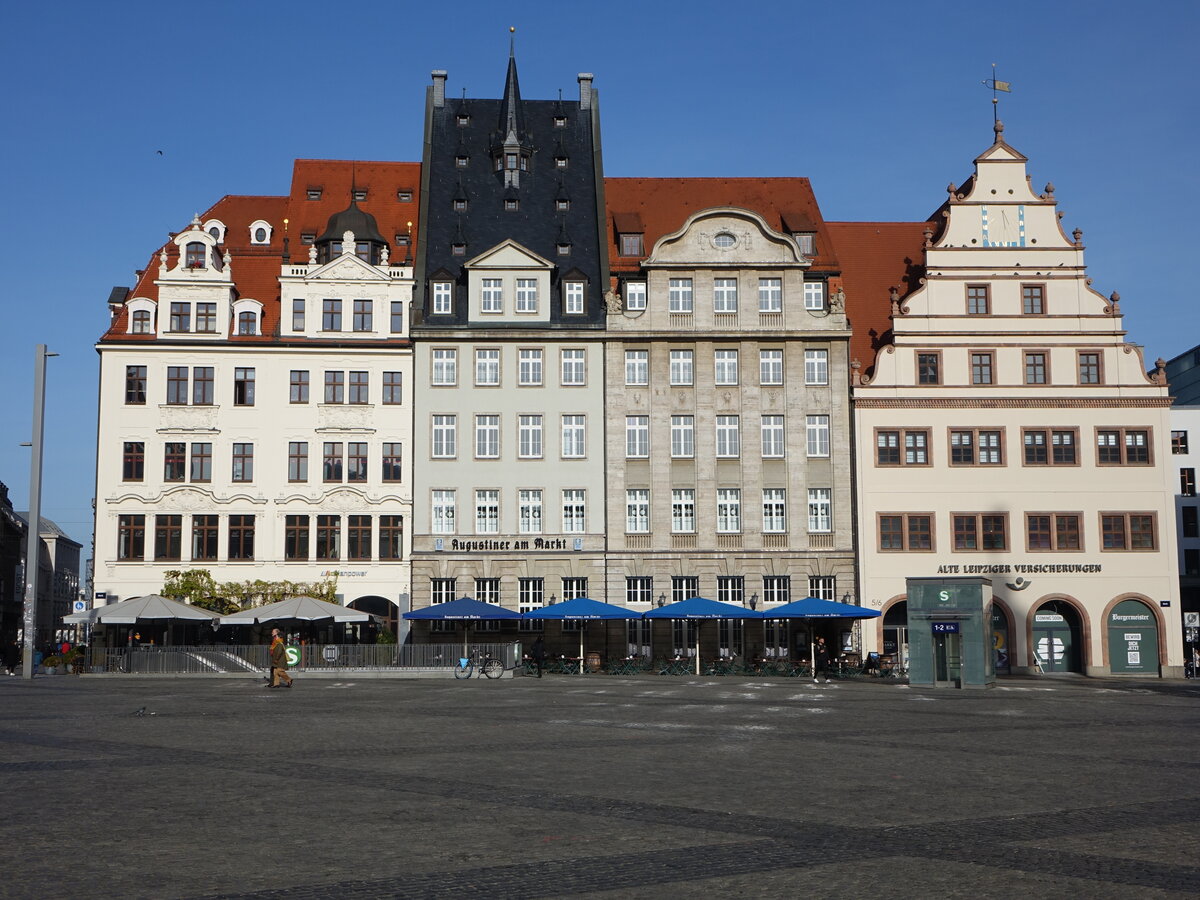 Leipzig, Huser an der Nordseite des Markt (03.11.2024)