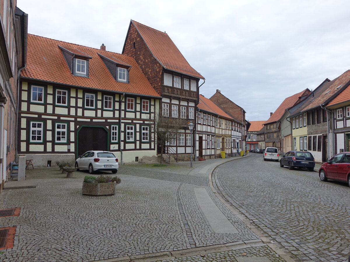 Osterwieck, Fachwerkhuser in der Nicolaistrae (22.03.2024)