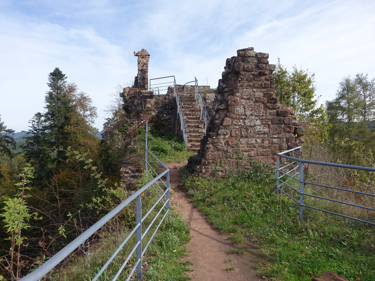 Philippsbourg, Burg Falkenstein, Felsenburg aus dem 12. Jahrhundert (13.10.2024)