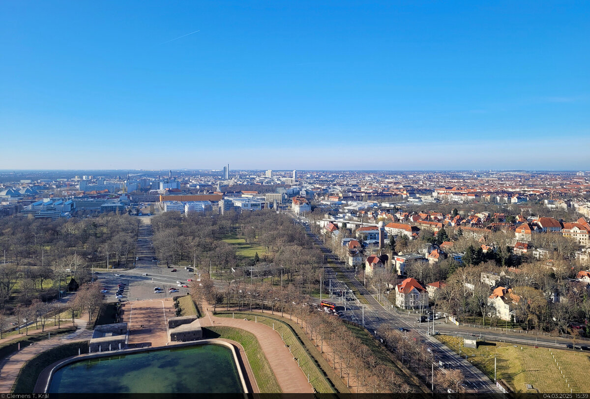 Rundumsicht vom V�lkerschlachtdenkmal Richtung Leipziger Innenstadt.

🕓 4.3.2025 | 15:39 Uhr
