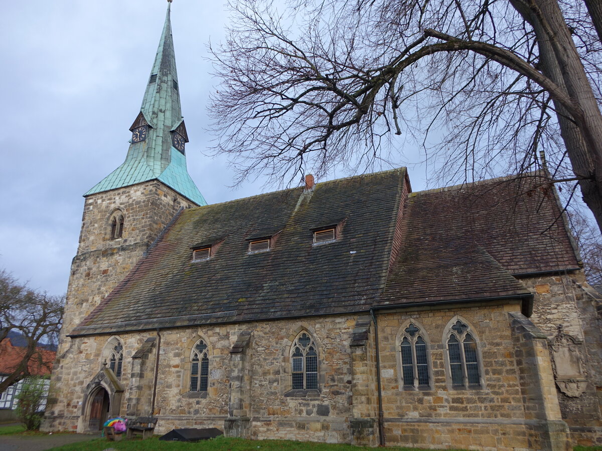 Springe, evangelische St. Andreas Kirche, erbaut 1447 bis 1454, Umbau und Erweiterung von 1860 bis 1862 (06.12.2025)