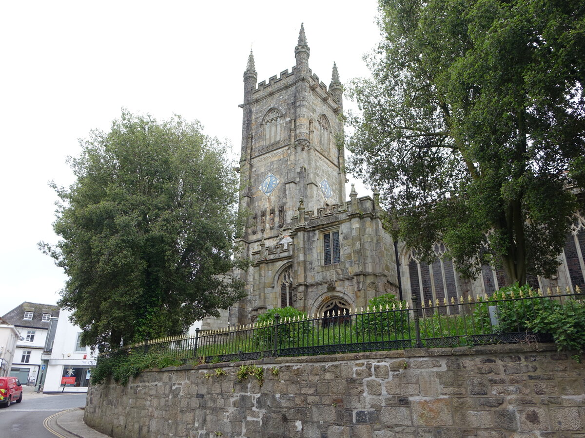 St. Austell, Pfarrkirche Holy Trinity, erbaut im 15. Jahrhundert (15.05.2024)