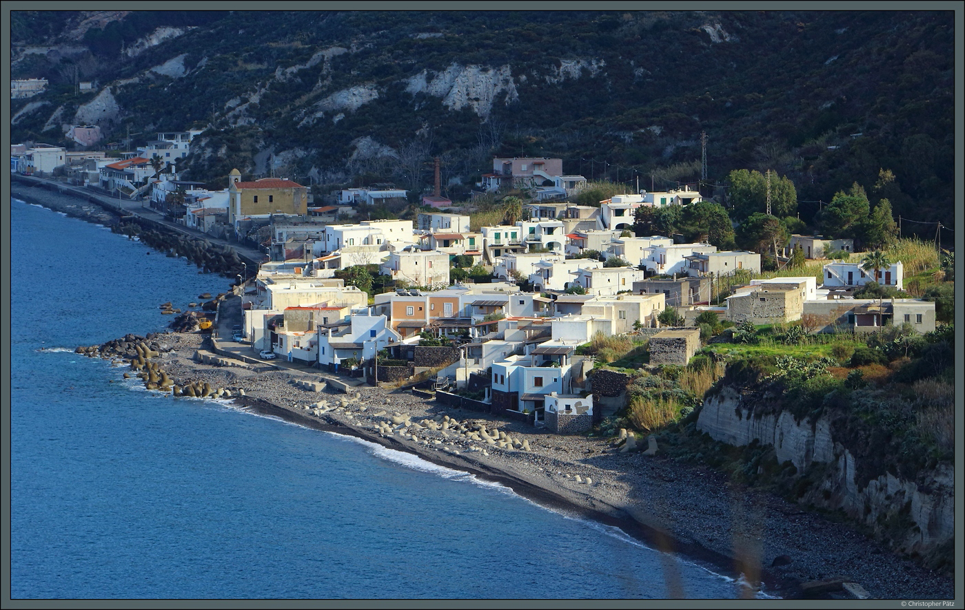 Das Dorf Acquacalda liegt an der Nordkste von Lipari. (22.02.2024)