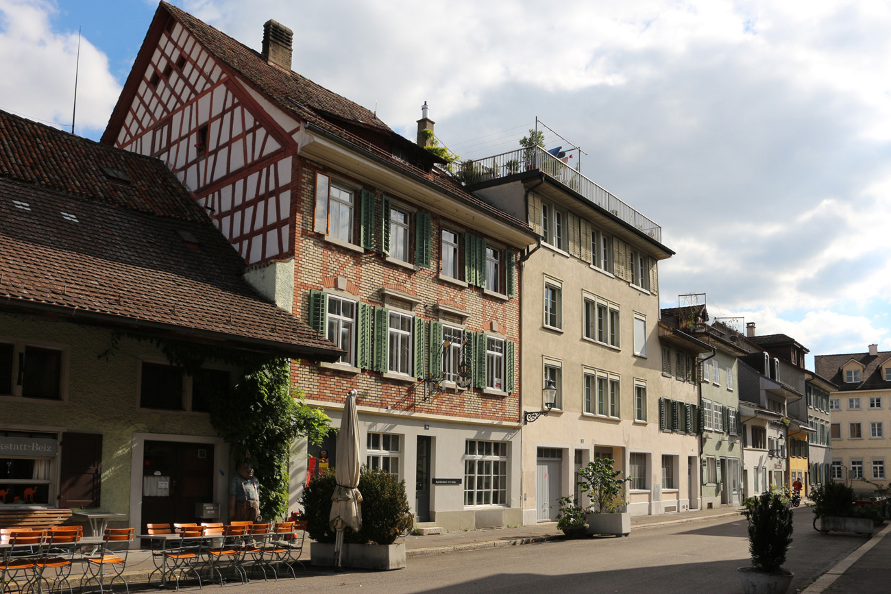 Neustadtgasse in Winterthur mit Blick nach Sdost am 28.09.2015.