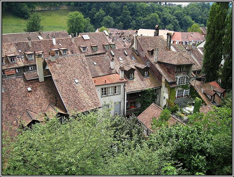 Blick von der Nydeggbrcke in Bern. (26.07.2008)