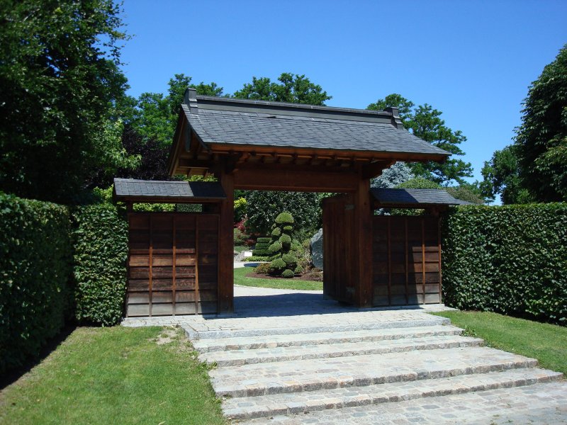 Freiburg Breisgau Eingangstor Zum Japanischen Garten Ein Geschenk Der Partnerstadt Aug Staedte Fotos De