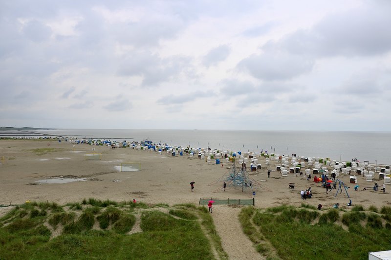 Nordseestrand In Norddeich Blickrichtung Westen Aufgenommen Vom