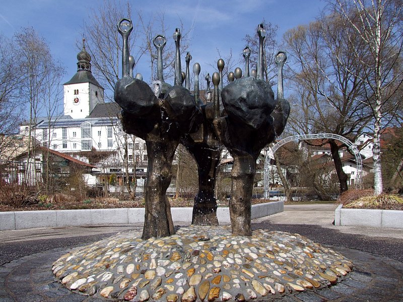 Perlenbrunnen Im Kurpark Der Stadt Regen 1328 Staedte Fotos De