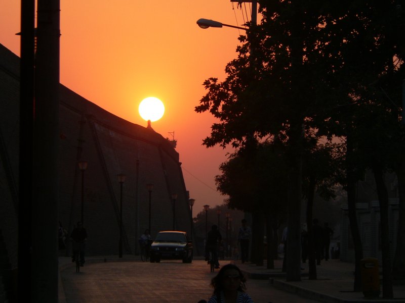 Sonnenuntergang in Xi'an. 09/2007