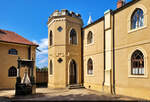 Innenhof des Gotischen Hauses im Wrlitzer Park.