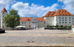 Gesamtansicht von Schloss Freudenstein in Freiberg (Sachsen).