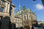 Hamburg am 1.10.2020: Das Rathaus von hinten, gesehen von der Groen Johannisstrae /