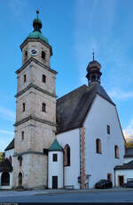 Franziskanerkloster mit Franziskanerkirche Unserer lieben Frau am Anger in Berchtesgaden.