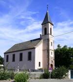 Fortschwir/Elsa, die Kirche St.Laurentius, seit dem 13.Jahrhundert erwhnt, 1863 neu aufgebaut, Aug.2024