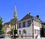 Thann, Blick auf das Rathaus und das M�nster, Mai 2025