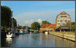 Die alten Speicher am Fluss Danė unweit des Hafens von Klaipėda dienen inzwischen als Restaurants und Hotels.