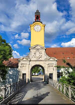 Eingangsportal zum Neuen Schloss in Ingolstadt.