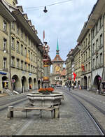 Schtzenbrunnen in der Marktgasse von Bern (CH).