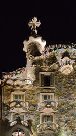 Ein Teil der Fassade der von Antoni Gaud entworfenen Casa Batll.