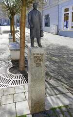 Suhl, in der Fu�g�ngerzone steht das Denkmal f�r den Sanit�tsrat Dr.med.