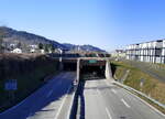 Freiburg, Ein-und Ausfahrtsportal am stlichen Ende des 1250m langen Kappler Tunnels, 