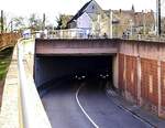 Freiburg, westliches Ausfahrtsportal des Schtzenallee-Tunnels, Feb.2022