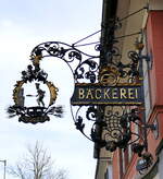 Freudenstadt, Zunftschild einer B�ckerei, Nov.2025