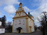 Markt Rettenbach, Wallfahrtskapelle Maria Schnee, erbaut von 1706 bis 1710 (11.01.2025)