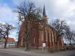 Westerheim, Pfarrkirche Maria Himmelfahrt, neugotischer Saalbau mit eingezogenem Chor, erbaut von 1877 bis 1878 (11.01.2025)