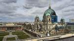 Blick vom Dach des Humboldt Forums auf den Berliner Dom am 13.03.25.