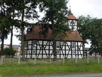 Duben, evangelische Kirche, Fachwerkkirche erbaut 1684 (09.06.2025)