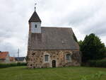 Pelkwitz, evangelische Kirche, erbaut um 1400 (09.06.2025)