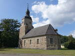 Krossen, evangelische Dorfkirche, erbaut 1455, erneuert 1745 (08.09.2025)