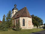 Bernsdorf, evangelische Kirche, erbaut von 1908 bis 1909 (08.09.2025)