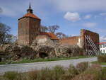 Mittelalterliche Burg Beeskow, erbaut ab 1272, heute Bildungszentrum (01.04.2012)