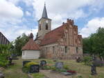 Derwitz, evangelische Kirche, Feldsteinkirche erbaut um 1500 (10.07.2025)