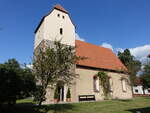 Prensdorf, evangelische Kirche, Feldsteinkirche erbaut um 1150 (08.09.2025)