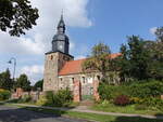 Dennewitz, evangelische Kirche, gotische Feldsteinkirche, erbaut um 1300 (09.09.2025)